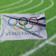 vwhite flag with word: 'verulympics' beneath olympic rings