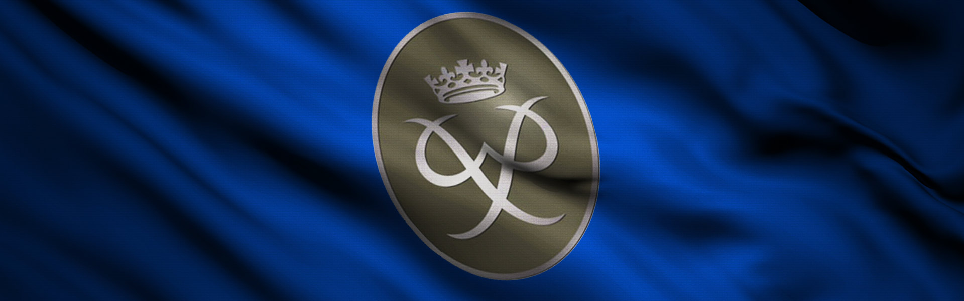 duke of edinburgh silver award logo printed on blue farbric