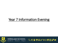 Year 7 Virtual Information Evening 2020